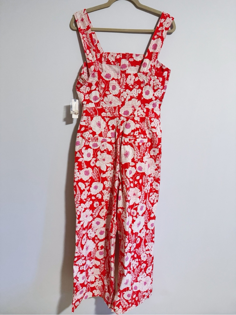 Maeve by Anthropologie - The Colette Red Floral Jumpsuit - Picture 7 of 8